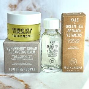 Youth To The People KALE SUPERFOOD CLEANSER & Superberry Glow Cleansing Balm